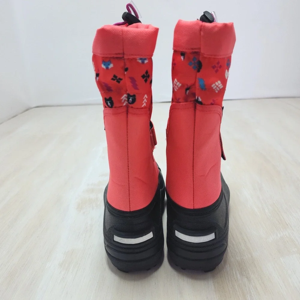 Columbia Rope Tow III Kids Waterproof Snow Boots Pink Red 200g Insulation 13